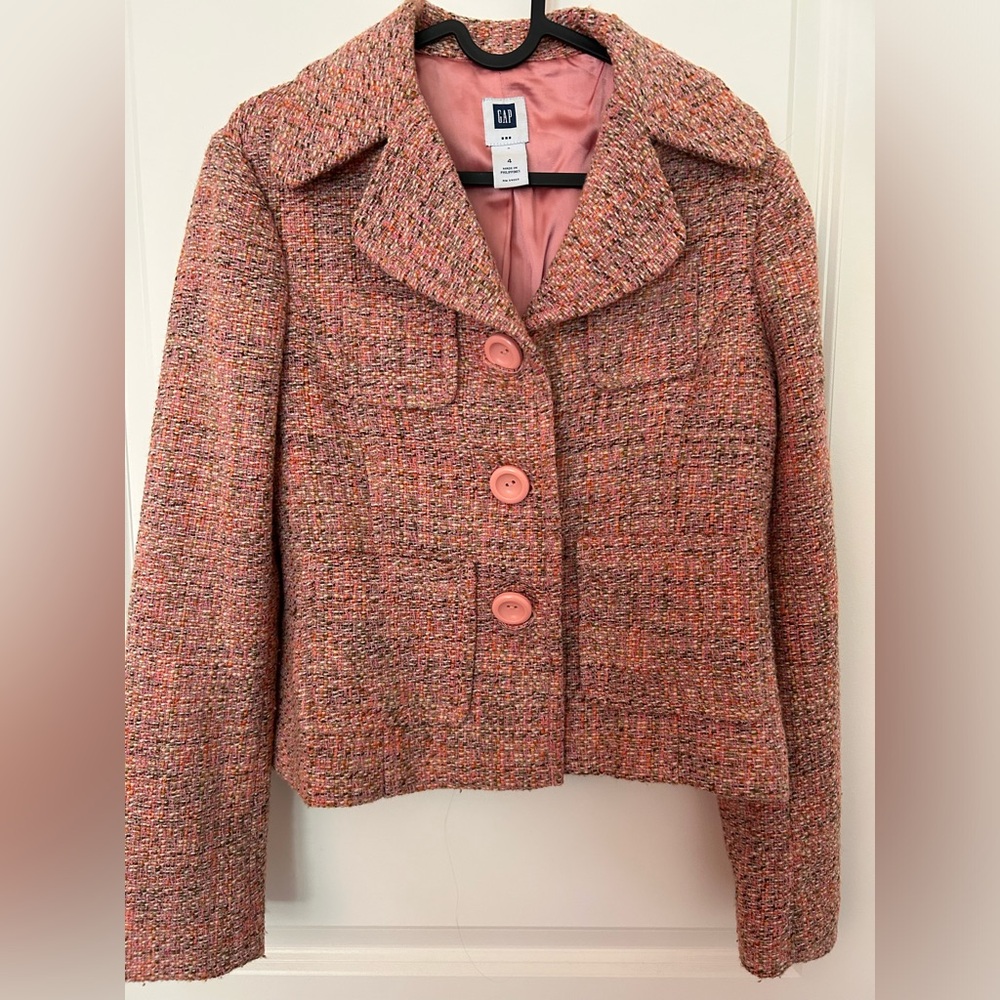 GAP Elegant Tweed Blazer Jacket with buttons